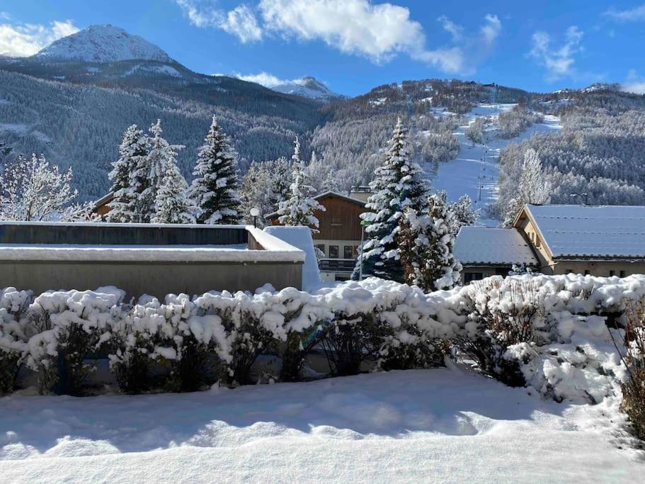 Appartement 4 Pers Grande Terrasse Vue Pistes Ski Saint-Chaffrey Zewnętrze zdjęcie